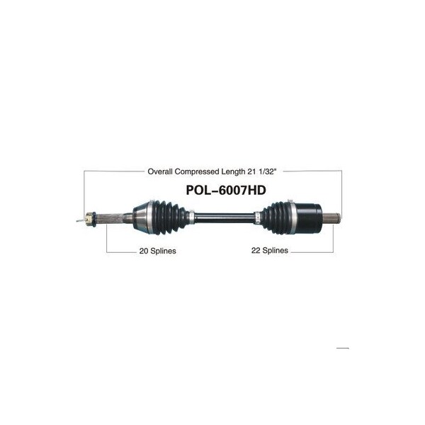 Wide Open Heavy Duty CV Axle for POL HD FRONT L/R SPORTSMN450/500/600/700 POL-6007HD - main